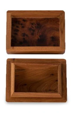 Polished Wood Oblong Box -Highland Gift Outlet Store CA15120THUYAWOOD 3