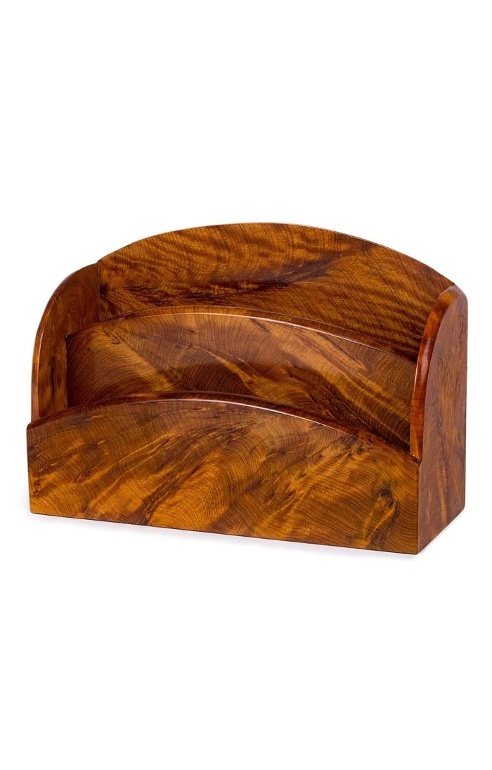 Polished Wood Classic Letter Rack 1 Polished Wood Classic Letter Rack