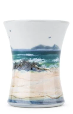 Highland Stoneware Extra Small Cylinder Vase -Highland Gift Outlet Store CA15210SEASCAPE 1