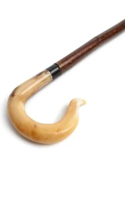 Abbeyhorn Traditional Crook Ramshorn Walking Stick 3 Abbeyhorn Traditional Crook Ramshorn Walking Stick -Highland Gift Outlet Store CA15892HAZEL54IN 1