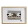 Driftwood Framed Triple Sheep Picture