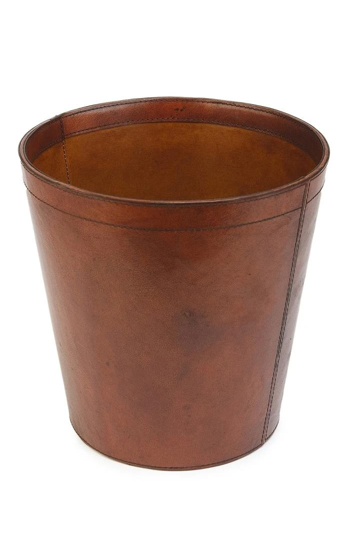 Leather Waste Paper Bin 1 Leather Waste Paper Bin