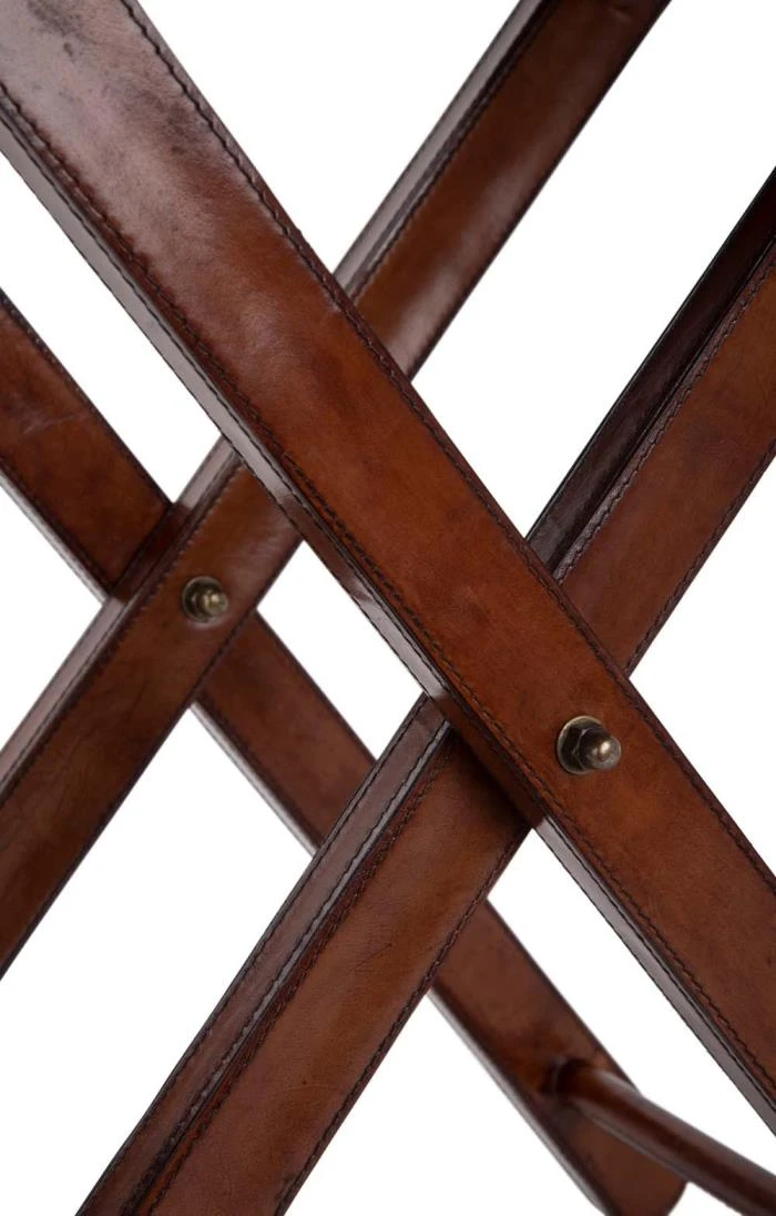 Leather Butler Tray With Stand 3 Leather Butler Tray With Stand - Image 3