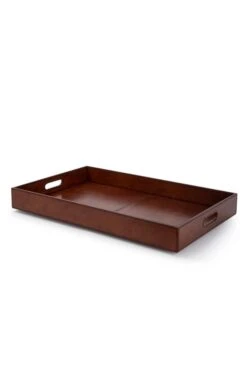 Leather Butler Tray With Stand 7 Leather Butler Tray With Stand -Highland Gift Outlet Store CI15133TANLEATHER 3