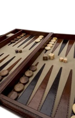 Leather Backgammon Set -Highland Gift Outlet Store CI15147CONKERLTHR 1