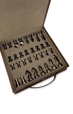 Leather Chess Set -Highland Gift Outlet Store CI15148CONKERLTHR 2