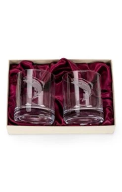 Burns Crystal Set Of 2 10oz Whisky Glasses -Highland Gift Outlet Store CK14507SALMON 2
