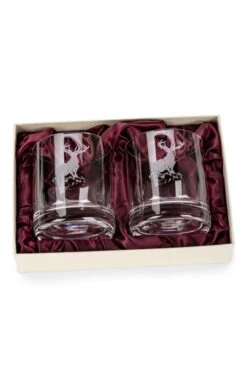 Burns Crystal Set Of 2 10oz Whisky Glasses -Highland Gift Outlet Store CK14507STAG 2