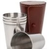 Set Of Four Stainless Steel Cups And Case