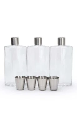Leather Triple Flask Set -Highland Gift Outlet Store CK15019WHISKYLEATHER 3