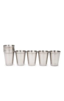 Stainless Steel 10 Cup Set 7 Stainless Steel 10 Cup Set -Highland Gift Outlet Store CK15020WHISKYLEATHER 2