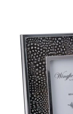 Silver Plated Real Feather 7x5in Photoframe -Highland Gift Outlet Store CK15220GUINEAFOWL 1
