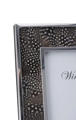 Silver Plated Real Feather 8x10in Photoframe -Highland Gift Outlet Store CK15221GUINEAFOWL 1