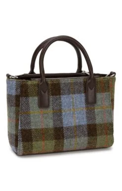 Brora Small Tote -Highland Gift Outlet Store CT15018BLUECHECK 1