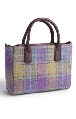 Brora Small Tote -Highland Gift Outlet Store CT15018LILACCHECK 1