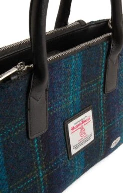 Brora Small Tote -Highland Gift Outlet Store CT15018NAVYBOTTLETARTAN 2 1