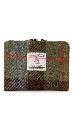Unst Harris Tweed Clasp Purse -Highland Gift Outlet Store CT15020RBLUECHECK 2