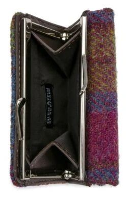 Unst Harris Tweed Clasp Purse -Highland Gift Outlet Store CT15020RRASPBLUEGREEN 3