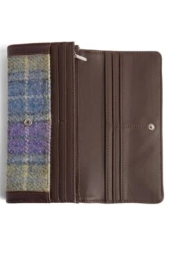 Bute Harris Tweed Flapover Purse -Highland Gift Outlet Store CT15035LILACCHECK 3