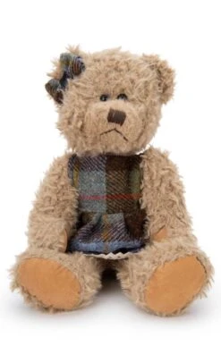 35cm Individually Dressed Harris Tweed Bears -Highland Gift Outlet Store CT15049RBLUECHECK 1