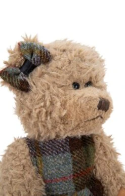 35cm Individually Dressed Harris Tweed Bears -Highland Gift Outlet Store CT15049RBLUECHECK 2