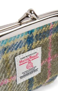 Harris Tweed Eigg Coin Purse -Highland Gift Outlet Store CT15056TURQUOISETARTAN 1