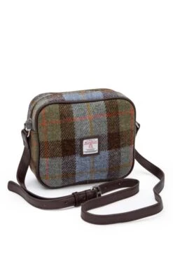 Harris Tweed Almond Square Mini Bag 22 Harris Tweed Almond Square Mini Bag -Highland Gift Outlet Store CT15095RBLUECHECK 1