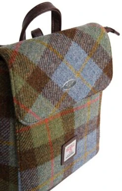 Harris Tweed Tummel Mini Backpack -Highland Gift Outlet Store CT15096BLUE 2