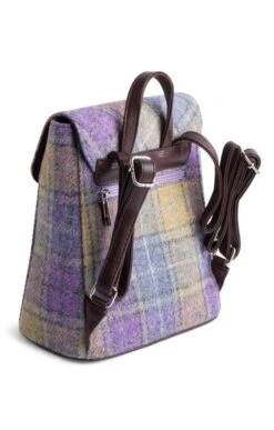 Harris Tweed Tummel Mini Backpack -Highland Gift Outlet Store CT15096LILACCHECK 1