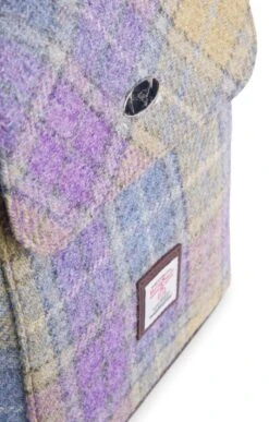 Harris Tweed Tummel Mini Backpack -Highland Gift Outlet Store CT15096LILACCHECK 2