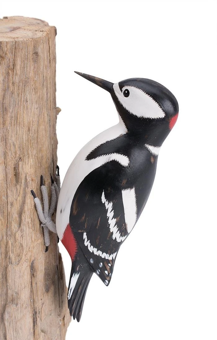 Hand Carved Greater Spotted Woodpecker 2 Hand Carved Greater Spotted Woodpecker - Image 2