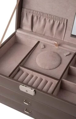 Rectangular Two Drawer Jewellery Box -Highland Gift Outlet Store CY03056MINKLOREN 2 1