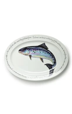 Richard Bramble Oval Serving Plate -Highland Gift Outlet Store CY20105SALMON 1