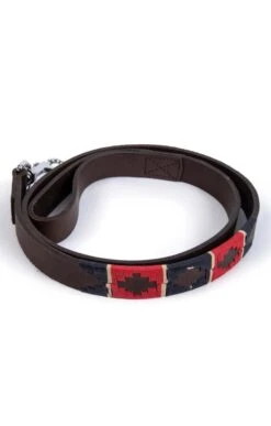 Argentinean Dog Lead -Highland Gift Outlet Store GJ12208REDNVYCRMSTRP 1