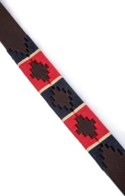 Argentinean Dog Lead -Highland Gift Outlet Store GJ12208REDNVYCRMSTRP 3