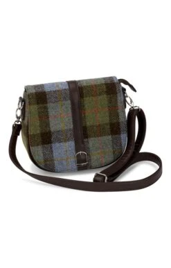 Beauly Harris Tweed Shoulder Bag -Highland Gift Outlet Store GT00893BLUECHECK 1