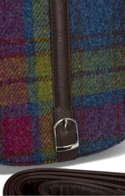 Beauly Harris Tweed Shoulder Bag -Highland Gift Outlet Store GT00893RASPBLUEGREEN 1