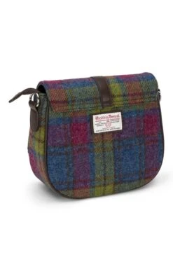 Beauly Harris Tweed Shoulder Bag -Highland Gift Outlet Store GT00893RASPBLUEGREEN 2