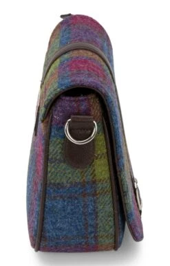 Beauly Harris Tweed Shoulder Bag -Highland Gift Outlet Store GT00893RASPBLUEGREEN 4