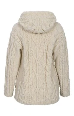 Ladies Aran Hoodie -Highland Gift Outlet Store GW01267CREAM 3
