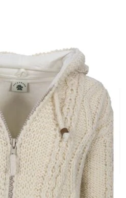 Ladies Aran Hoodie -Highland Gift Outlet Store GW01267CREAM 4