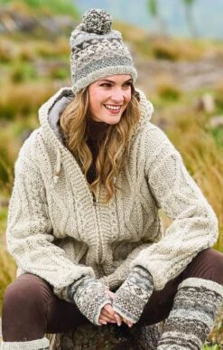 Ladies Aran Hoodie