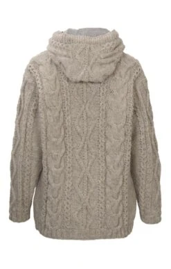 Ladies Aran Hoodie -Highland Gift Outlet Store GW01267OATMEAL 2