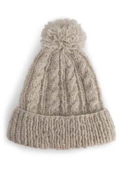 Ladies Aran Beanie -Highland Gift Outlet Store GW01307OATMEAL 1