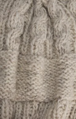Ladies Aran Beanie -Highland Gift Outlet Store GW01307OATMEAL 2