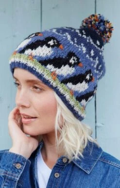 Ladies Circus Of Puffins Bobble Beanie