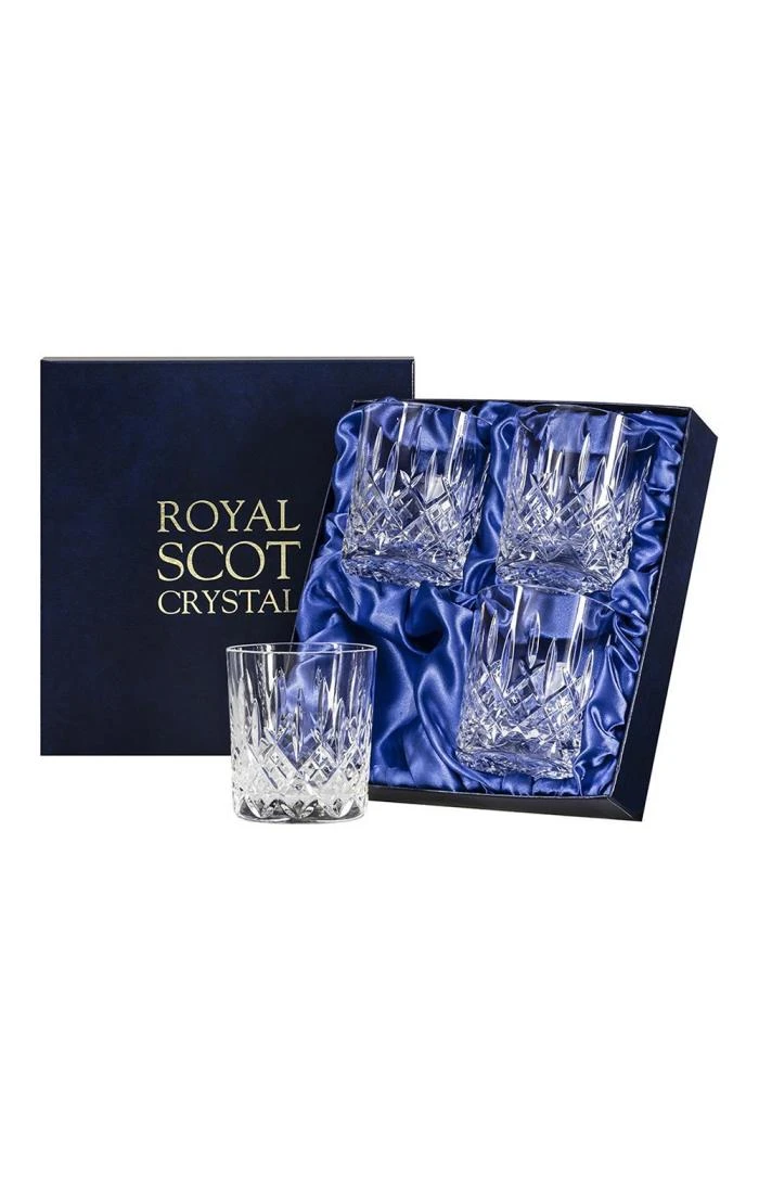 Set Of Four Large Whisky Tumblers 1 Set Of Four Large Whisky Tumblers