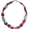 Silk Bead Necklace<br>Made With Liberty Fabric