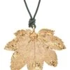 Ladies Full Moon Maple Pendant Mini Gold