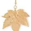 Ladies Full Moon Maple Earrings Gold